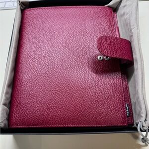 Luxem Burgundy Leather Planner